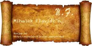 Mihalek Flavián névjegykártya
